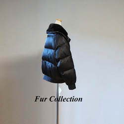 新同✩32万✩本物✩ムートンコート✩ブルーフォックス✩柔らか軽い✩ツルツル革 柔らかな着心地☆フォックスファー付きWフェイスムートンコート新品