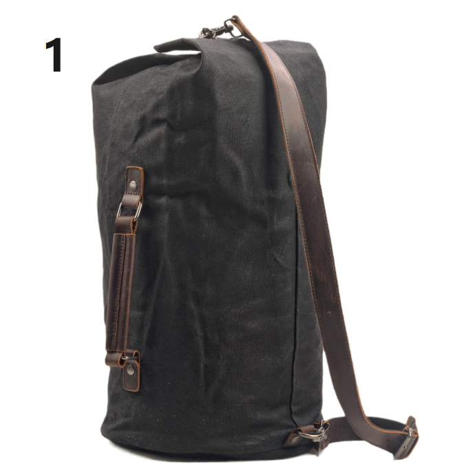 ハイキングバックパック アウトドア レザーX 帆布・キャンバスリュックバッグ 肩掛けバッグ 男女兼用 カジュアル 通勤