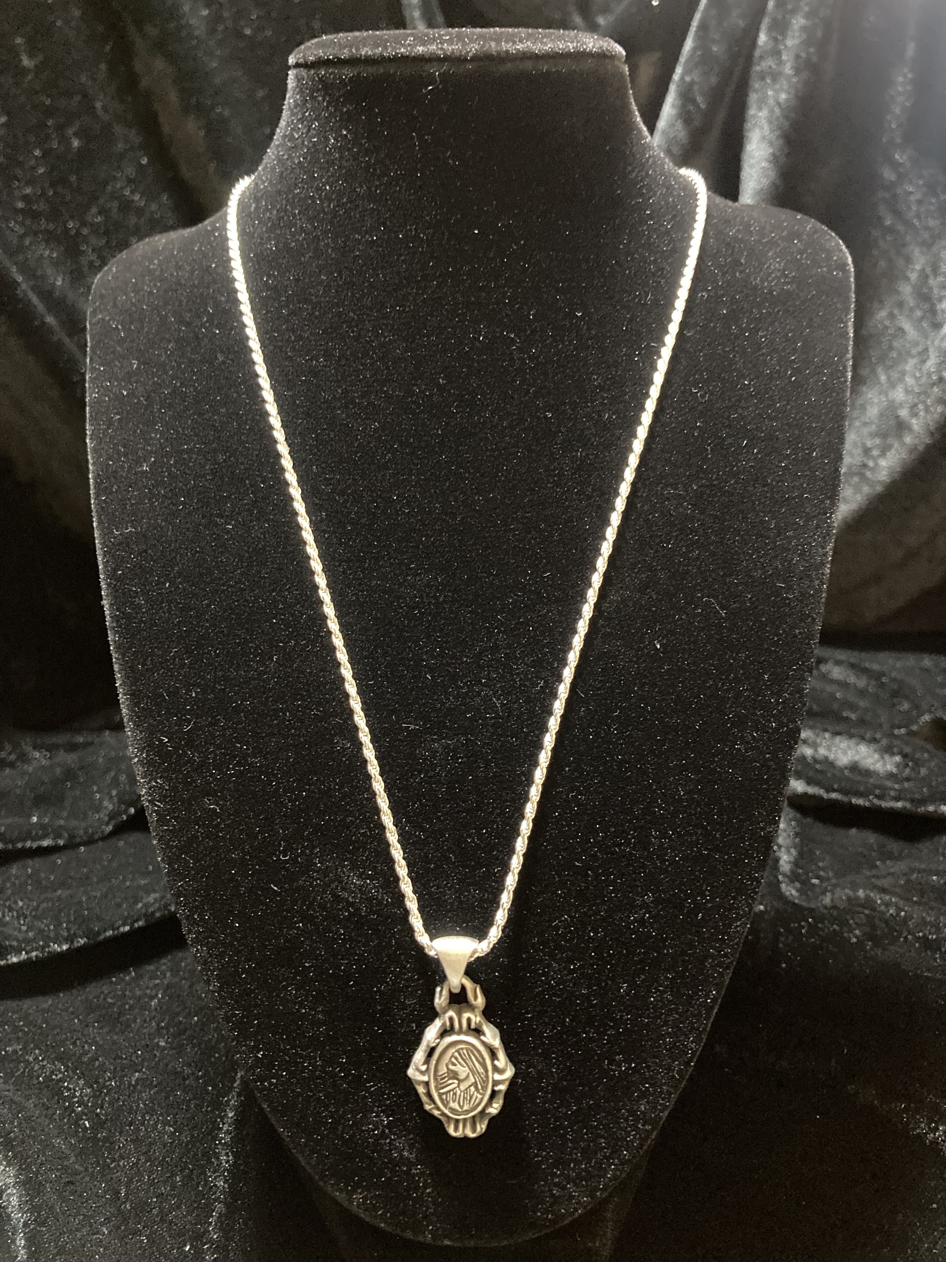 ⑰カメオ風ペンダント チェーン付き Silver925