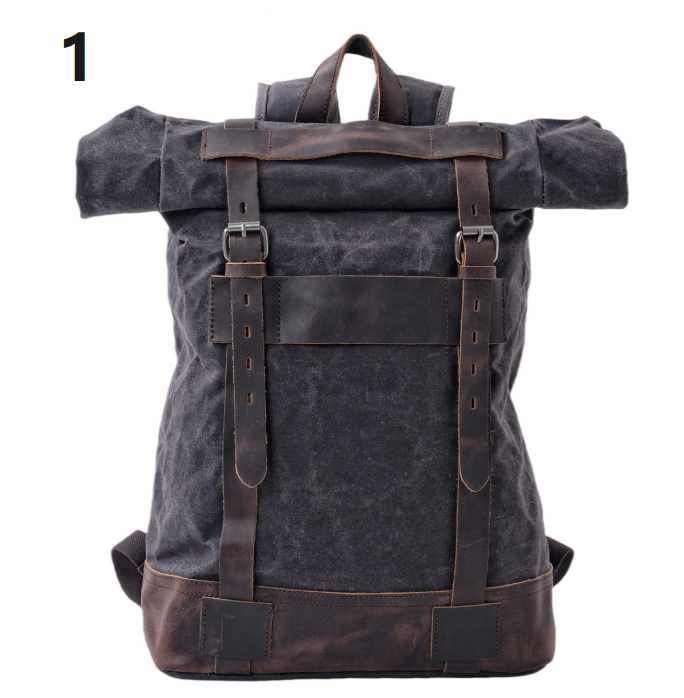 ハイキングバックパック アウトドア レザーX 帆布・キャンバスリュックバッグ 肩掛けバッグ 男女兼用 カジュアル 通勤 8,640円