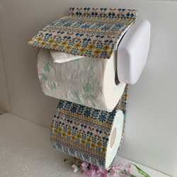 トイレットペーパーホルダーカバー♪チロリアン風フラワー♪4カラー 2枚目の画像