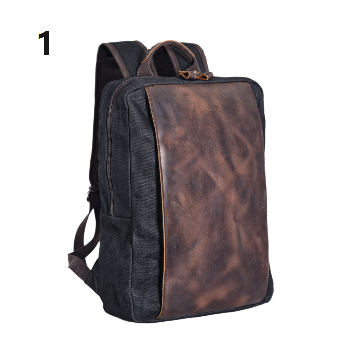 ハイキングバックパック アウトドア レザーX 帆布・キャンバスリュックバッグ 肩掛けバッグ 男女兼用 カジュアル 通勤