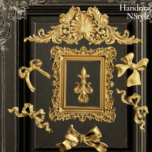 ♛アンティーク♛飾り DIY 装飾 ロココ調レリーフ デコパーツ