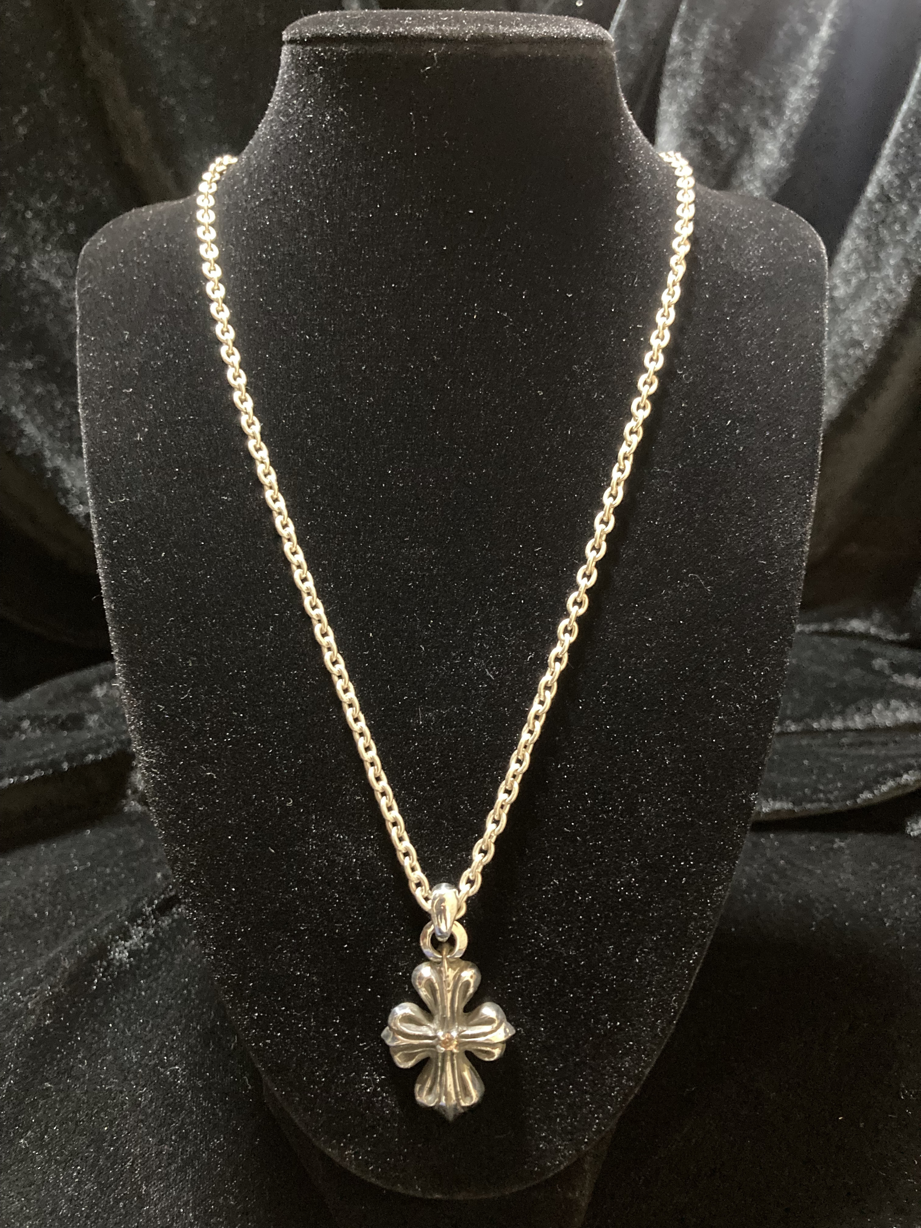 ⑱クロスSTONESペンダント チェーン付き Silver925