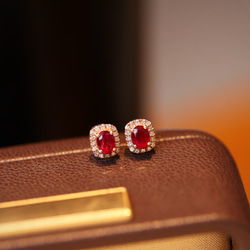 ハート形 ルビーピアスk18 ピアス（スタッド・一粒） パール大好き