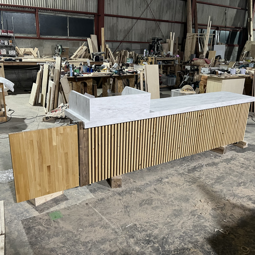 ワイド240＋扉 レジカウンター 受付カウンター レジ台 机・デスク