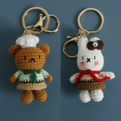 かぎ針編みのウサギのぬいぐるみ 気まぐれな編みぐるみアートドール
