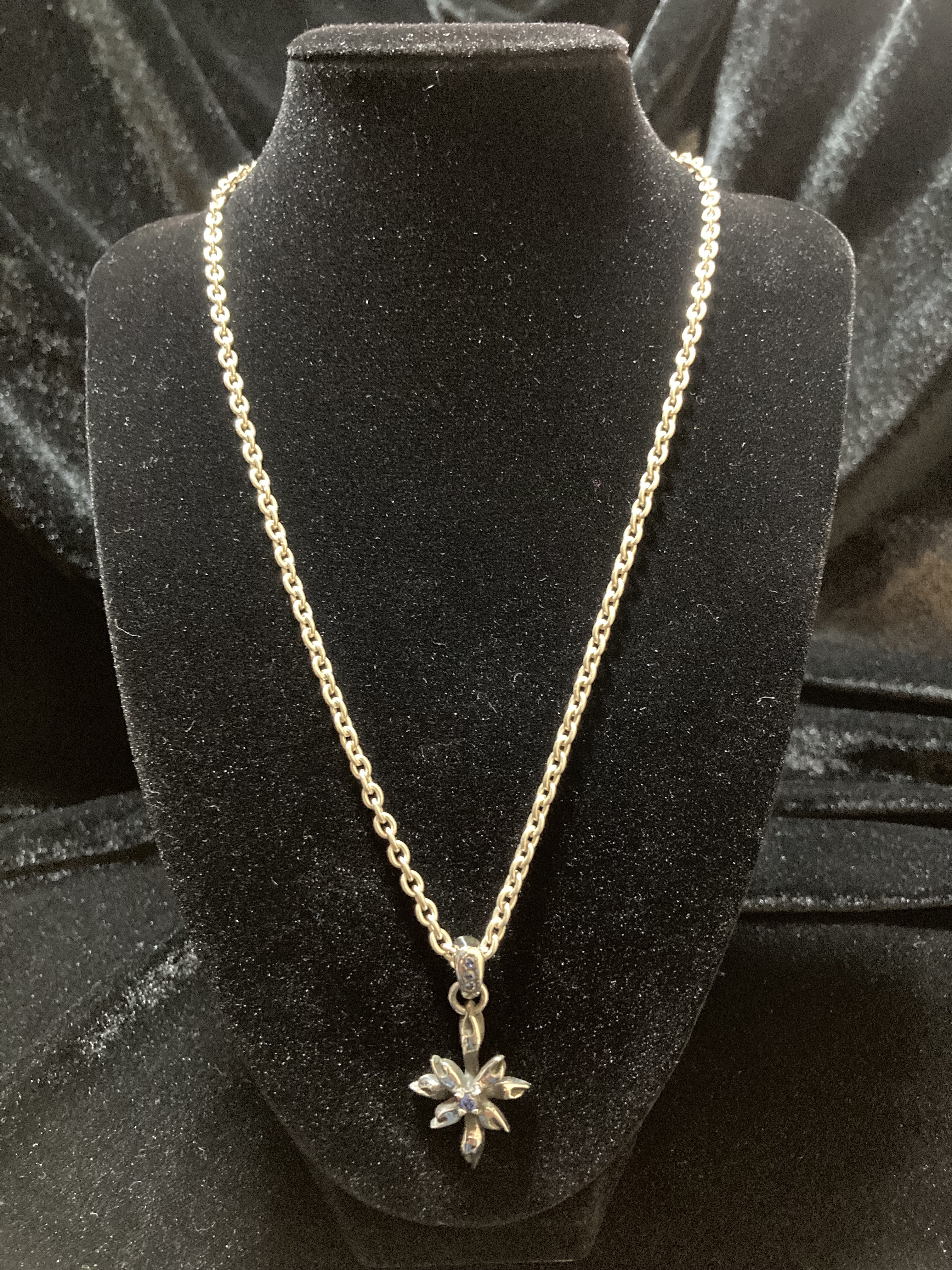 ⑲フレイムクロスペンダント チェーン付き Silver925