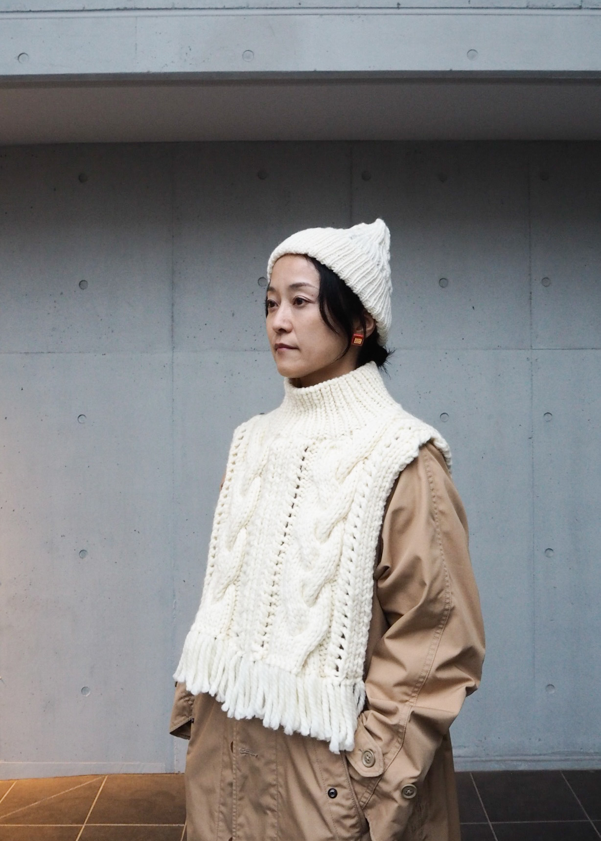 【CONNIE Shoulder Warmer】ショルダーウォーマー | ハンドニット | アランニット