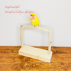 流木インテリア  小～大型インコが止まれる天然流木の小鳥の止まり木 スタンドタイプ インコ オウム 鳥 自然木 N15 4枚目の画像