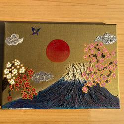 アクリル画 夜桜 月 桜 蝶 月夜 絵画 Yutaka 通販 19330646｜Creema