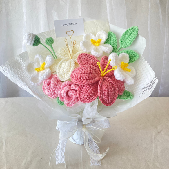 花瓶不要でそのまま飾れるスタンディングブーケ 卒業式 花束 枯れない