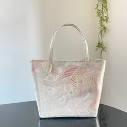 尺八袋 帯リメイク 佐賀錦の鳳凰 2分割用 尺八ケース 和楽器 尺八 楽器