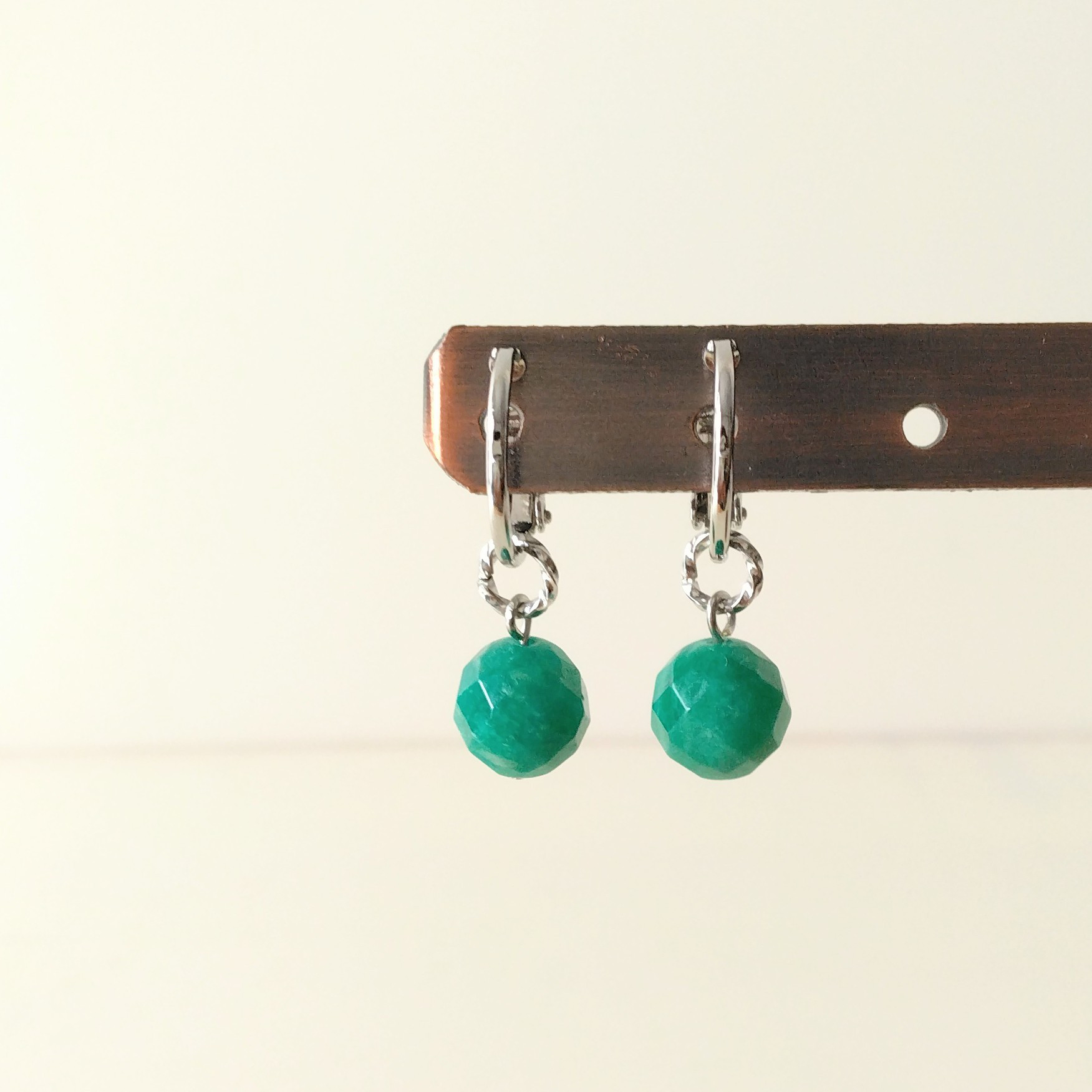 ロシアンアマゾナイト2WAYフープイヤリング