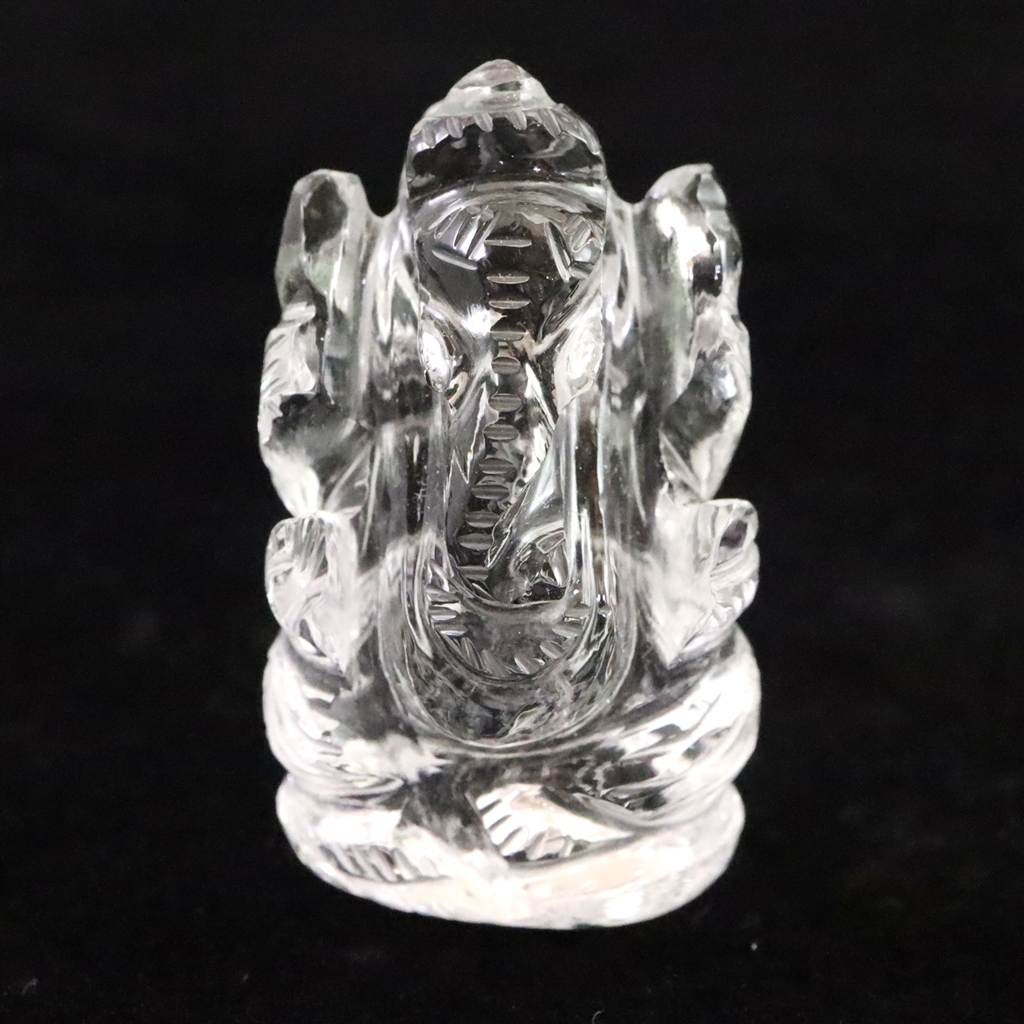 ヒマラヤ水晶 マニカラン産  35mm ガネーシャ彫刻置物　17ｇ #65936