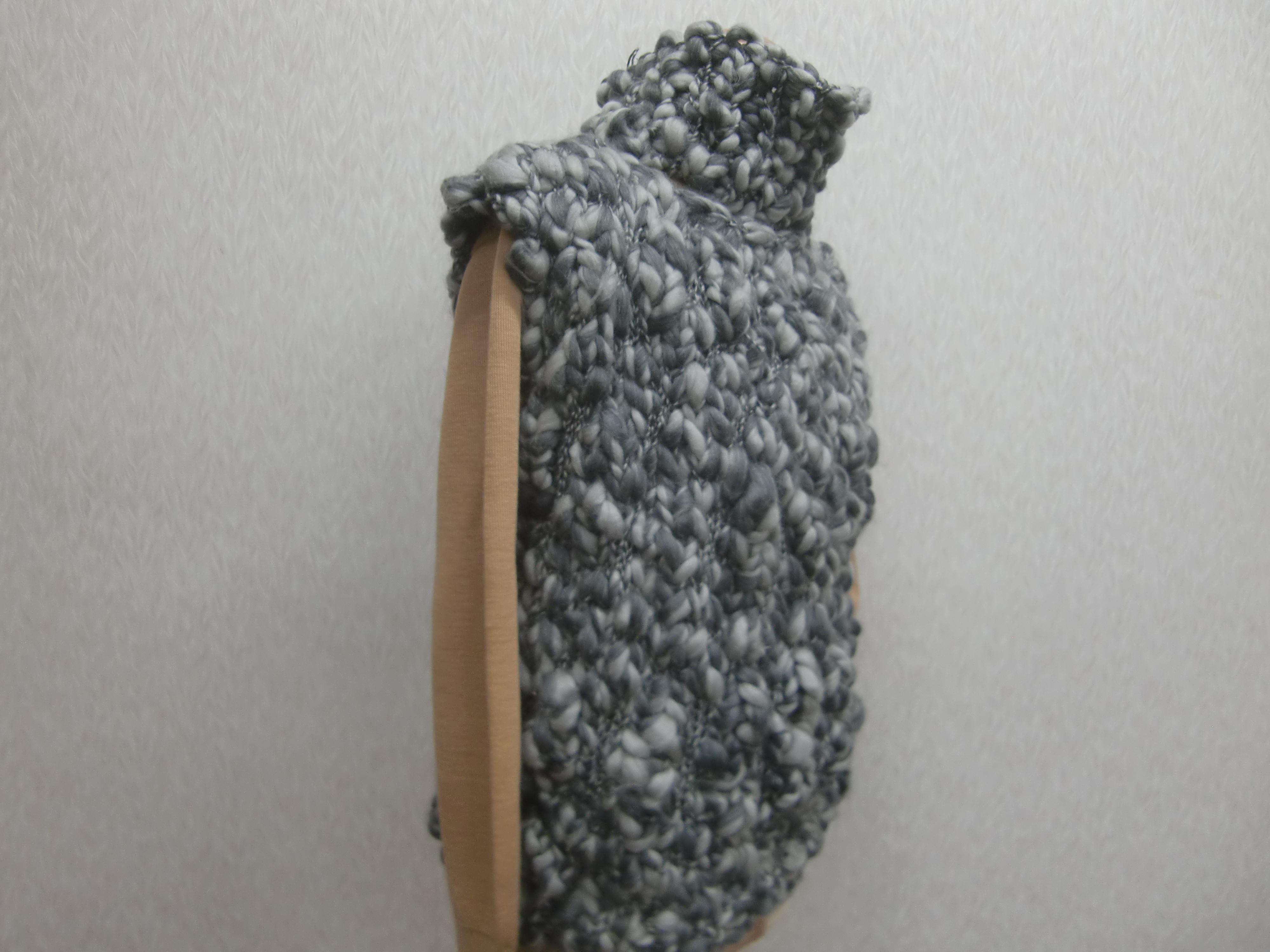 ★手編みボートネックベスト＆ネックウォーマー 　送料無料！★