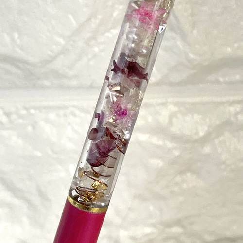 ✨送料無料✨天然石ガーネット✨オルゴナイトボールペン✨替芯付き