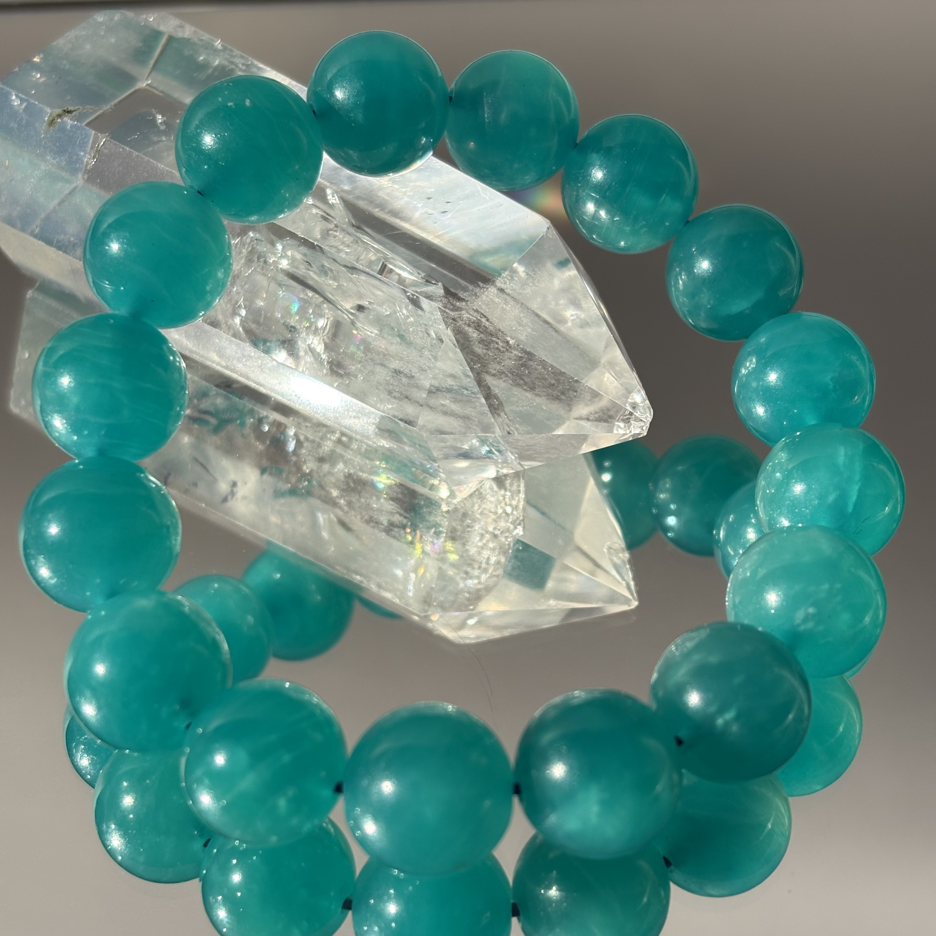 アマゾナイト ブレスレット✨️高品質天然石【石言葉】希望・幸運・心身の平穏・可能性・自立