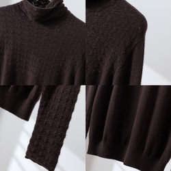 冬季必備單品，兼具保暖性和高品質。羊毛針織高領毛衣，四色可選。 251110 第13張的照片