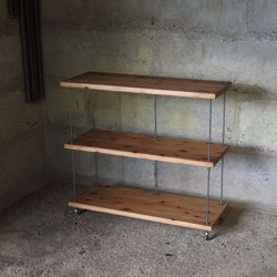 古材のシェルフ870*900*230 コンソールシェルフ 棚・シェルフ・ラック