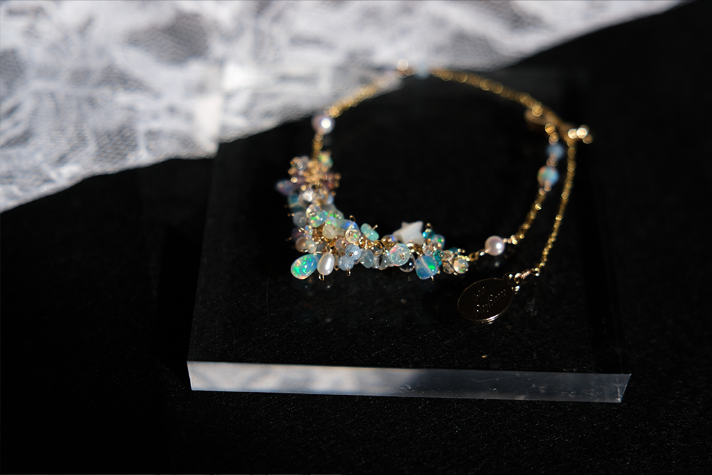 星月シリーズ・オパール18kgfブレスレットmoyingart冬限定