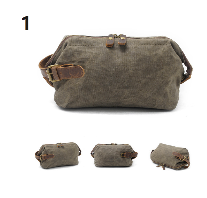 レザーX 帆布・キャンバス トートバッグ  クラッチバッグ 男女兼用