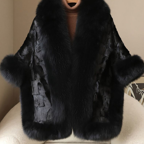 ミンクファー　リアルファー　ストール　ブラック　ショール　毛皮　マフラー 楽天市場】ミンク フリンジ付き ファーストール 毛皮 ファー ショール