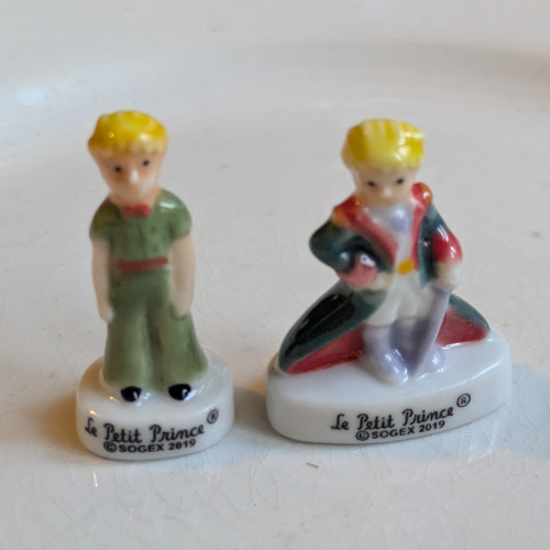 フェーブ 星の王子さま Petit Prince バラ 羊 キツネ 像 陶器の置物 10