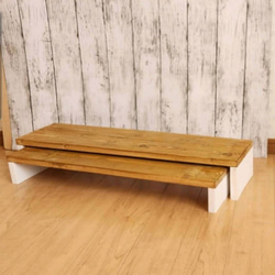 天然材を使用した古材風 本棚 マガジンラック 本棚・絵本棚・マガジン