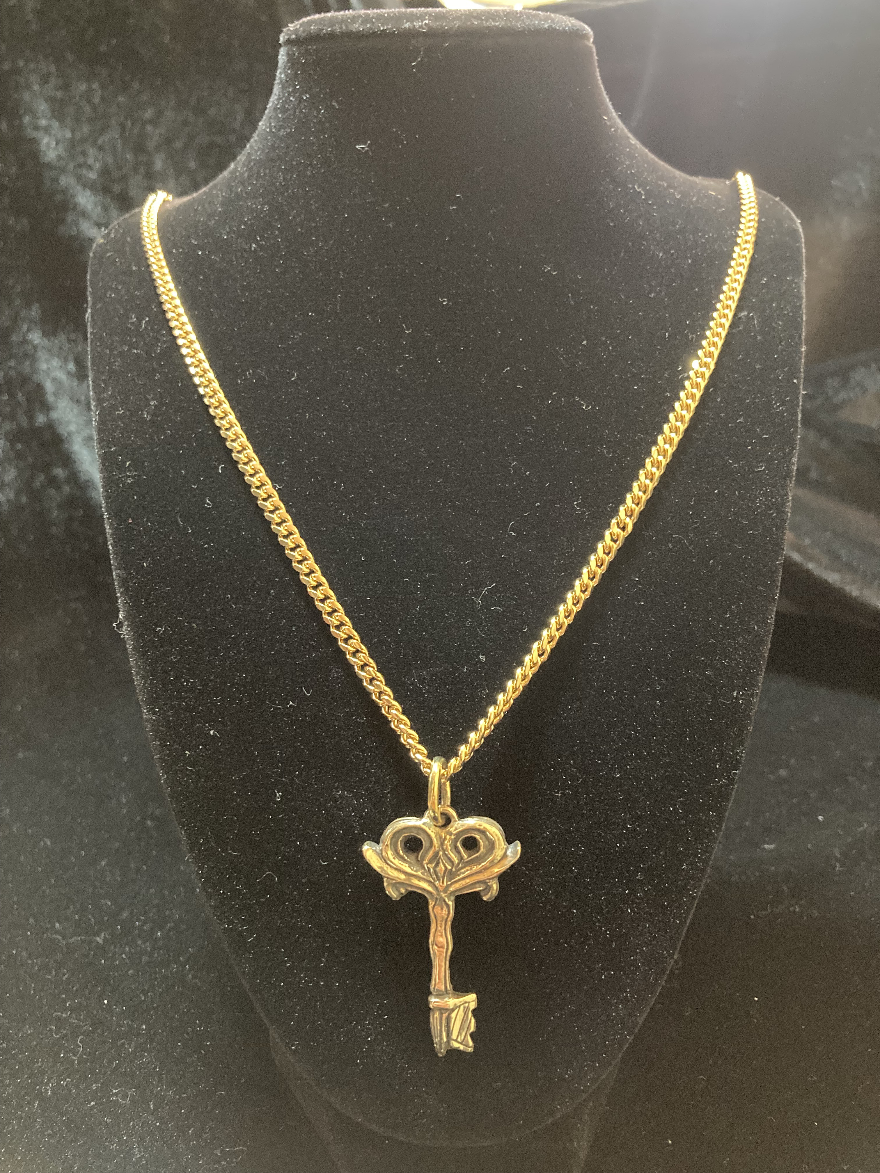 Heart IN KEY Pendant チェーン付き 真鍮