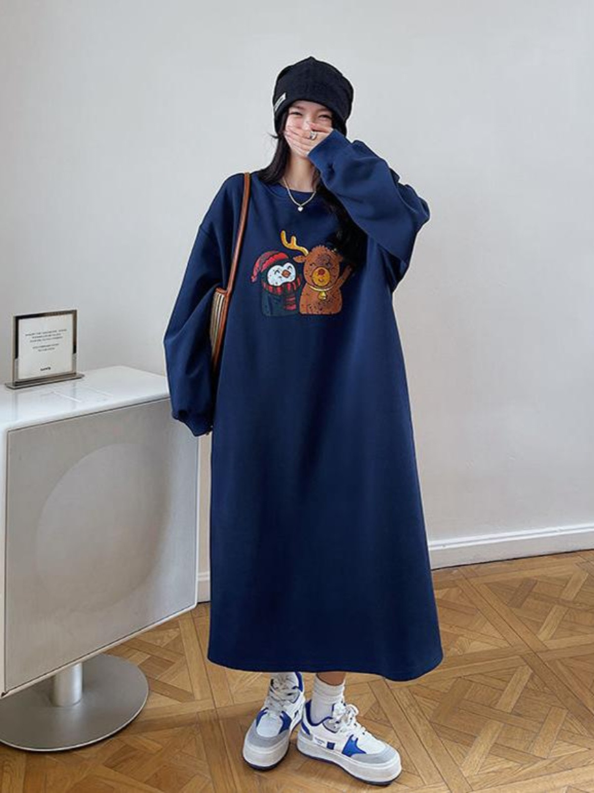 エクストララージサイズ 150kg 対応 秋冬 フリース裏起毛 厚手 ルーズレイドバックスタイル ニーパスロングダイソン