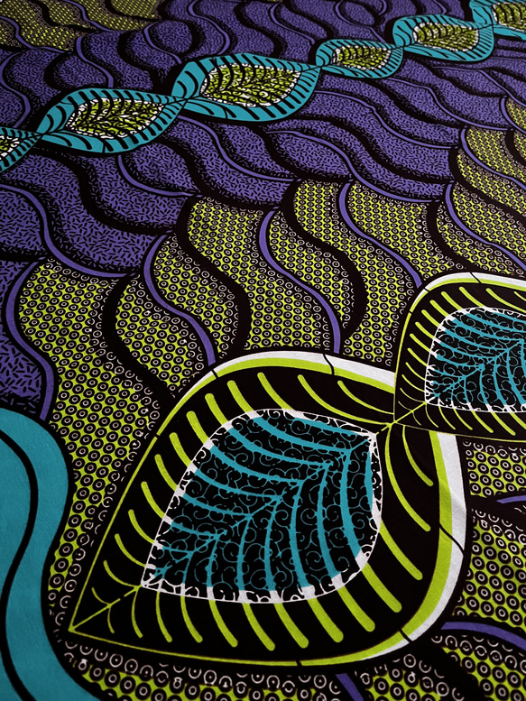 アフリカ プリント生地　コットン 1枚目の画像