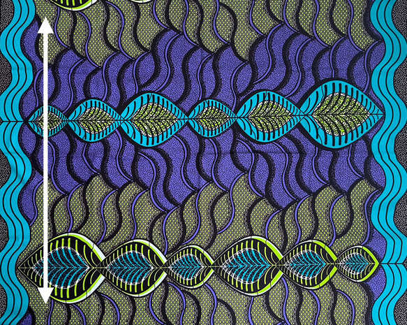 アフリカ プリント生地　コットン 2枚目の画像