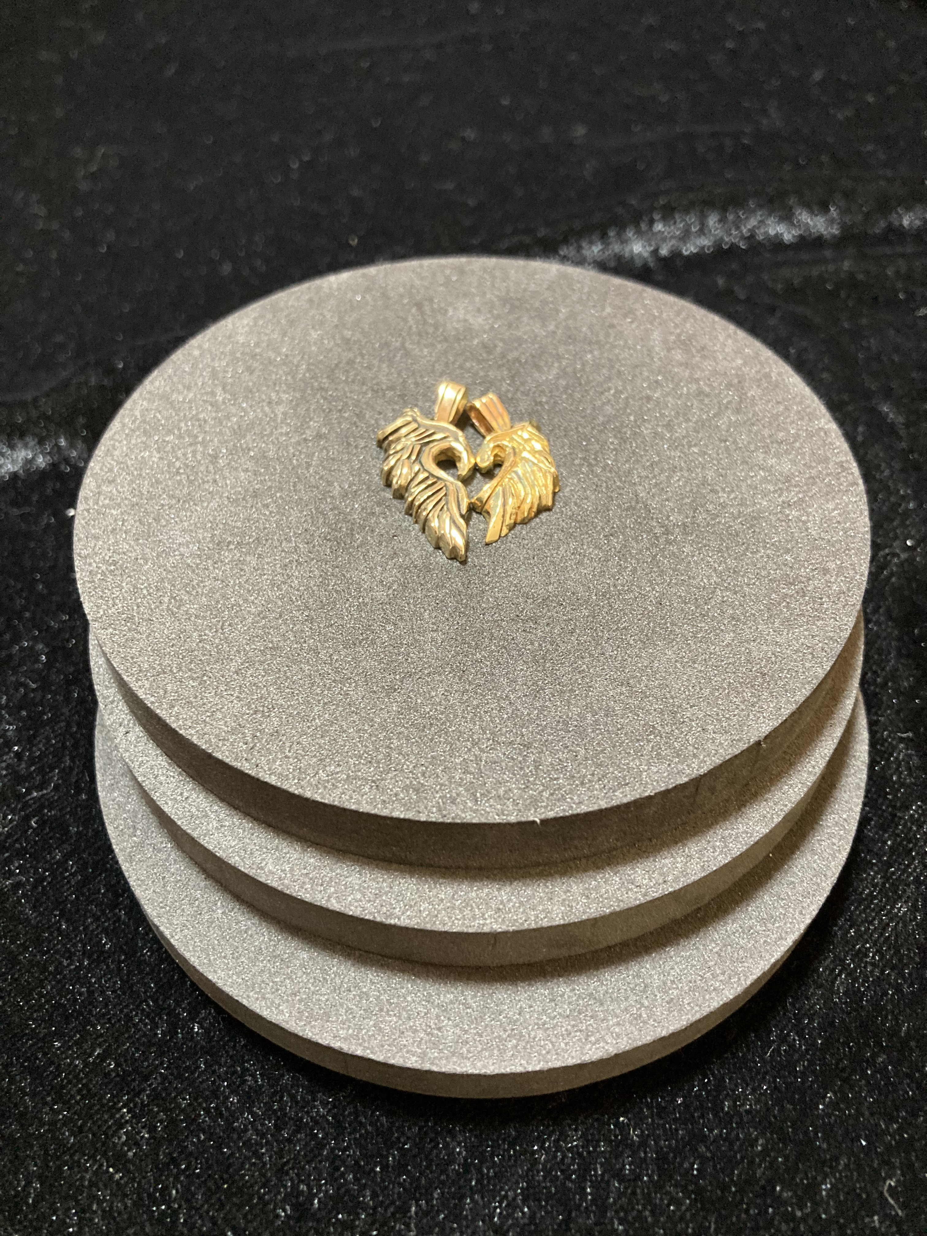 フェザー＆ハート ペアPendant 真鍮