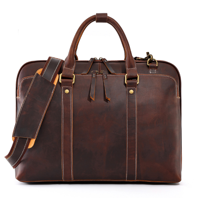 牛革  レザー製 トートバッグ  ショルダーバッグ 斜め掛け ビジネスバック 本革 出張 通勤 大容量