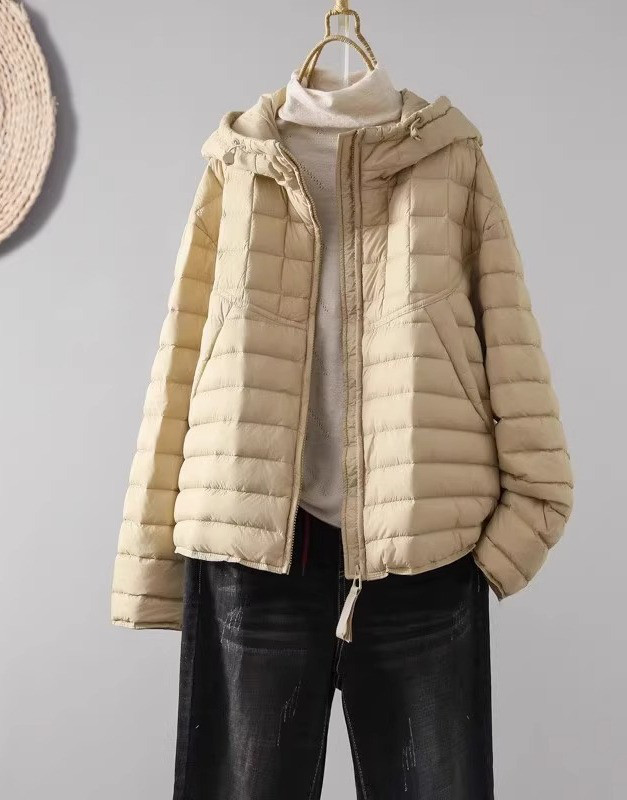 レディース 中綿ジャケット フード付き 軽量 ゆったり 厚手 防寒 アウター 冬