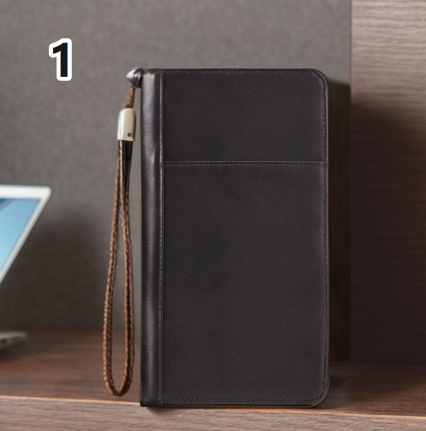 レザー製 携帯用小銭入れ財布 多機能カードホルダー 長財布 男女兼用