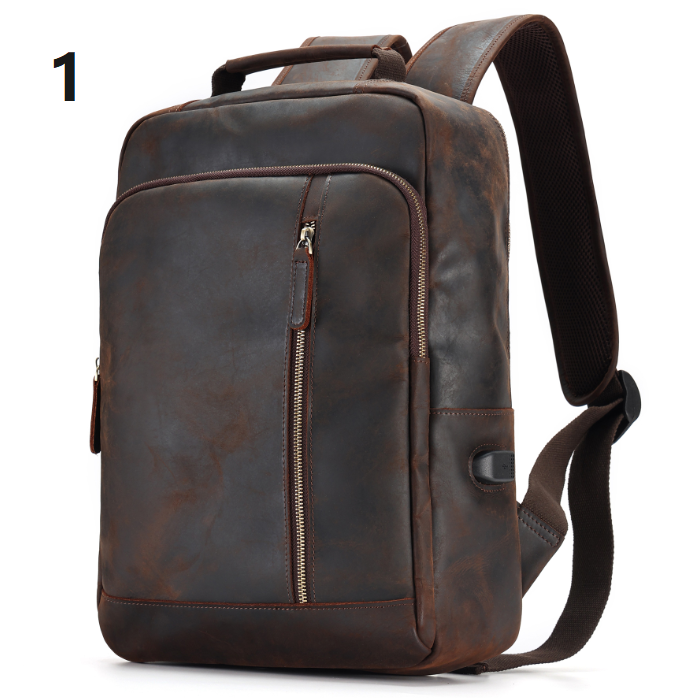 牛革  レザー製 リュックバッグ 肩掛けバッグ  バックパック 本革 出張 通勤 旅行バッグ 14,060円