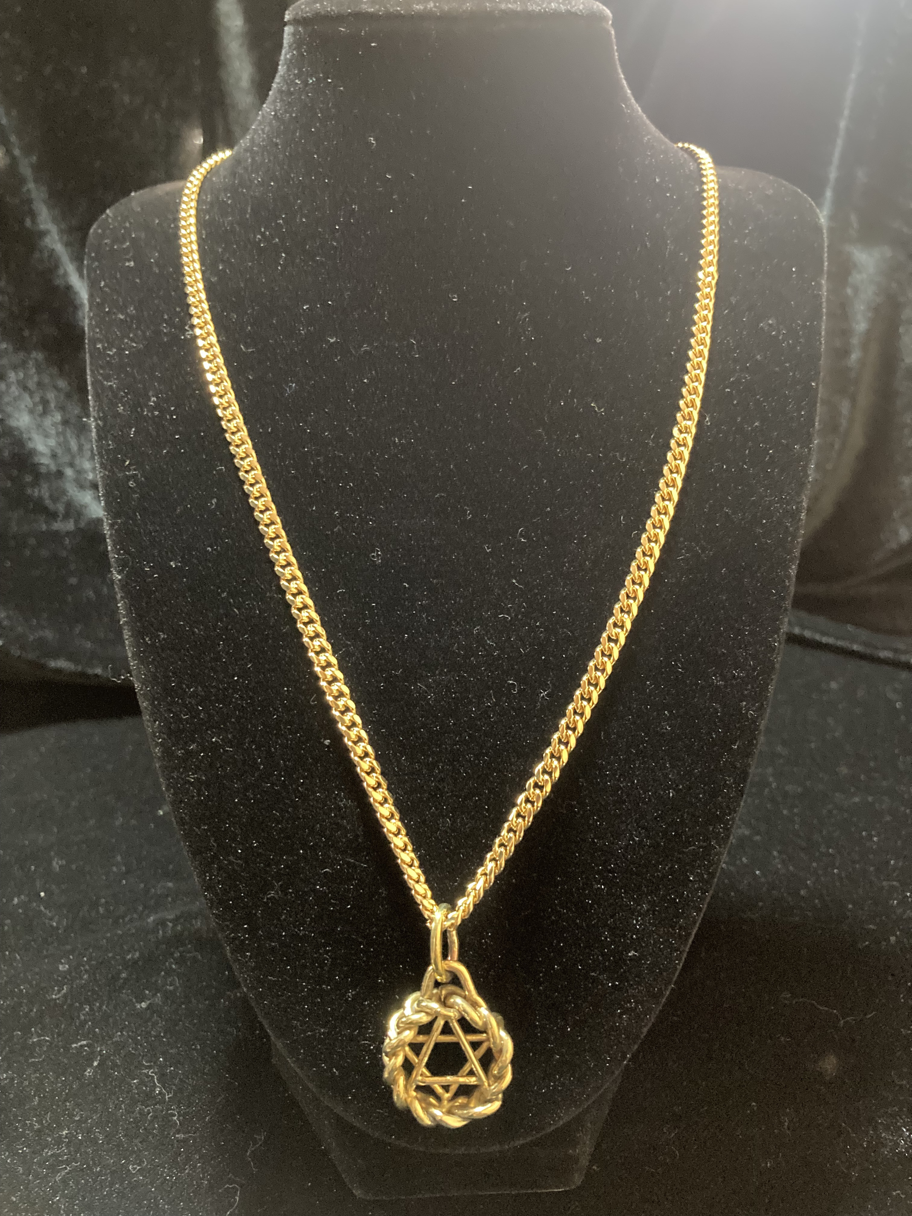 六芒星Pendant チェーン付き 真鍮