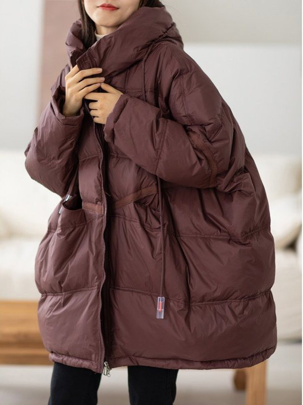 レディース 中綿コート フード付き ミドル丈 ゆったり デザイン アウター 防寒 冬