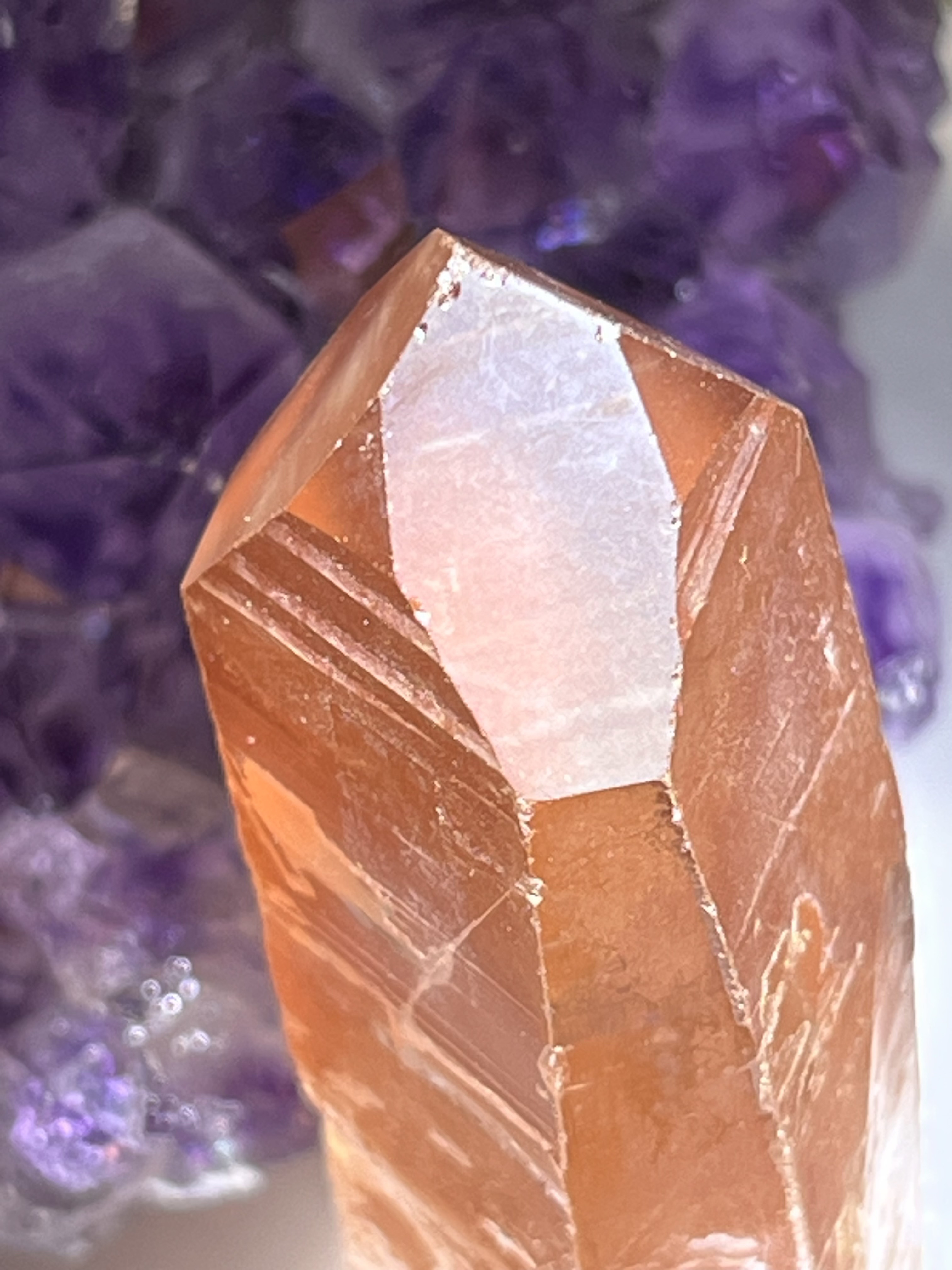 ダウ　タンジェリンクォーツ　マスタークリスタル　水晶　原石　ポイント