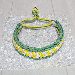 パラコード やさしい色合いのハーフチョークチェーンタイプの首輪 大型