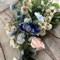 アーティフィシャルフラワーをシュークリームの花器でアレンジ 送料無料】【簡易ラッピング無料】高級な造花 アーティフィシャル