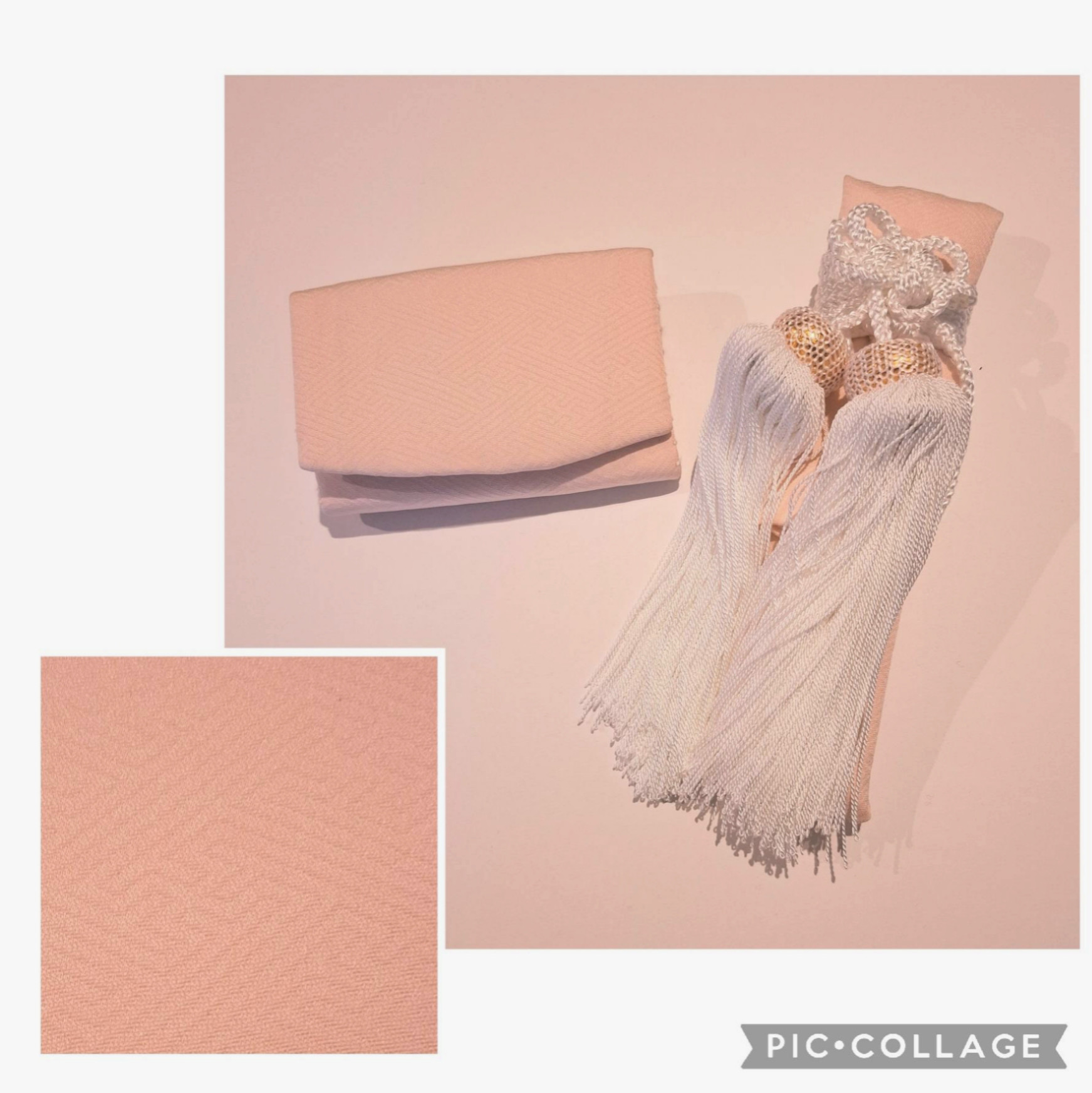 【正絹】花嫁 筥迫 懐剣 　2点セット　薄いピンク系　打ち掛け　引き振袖