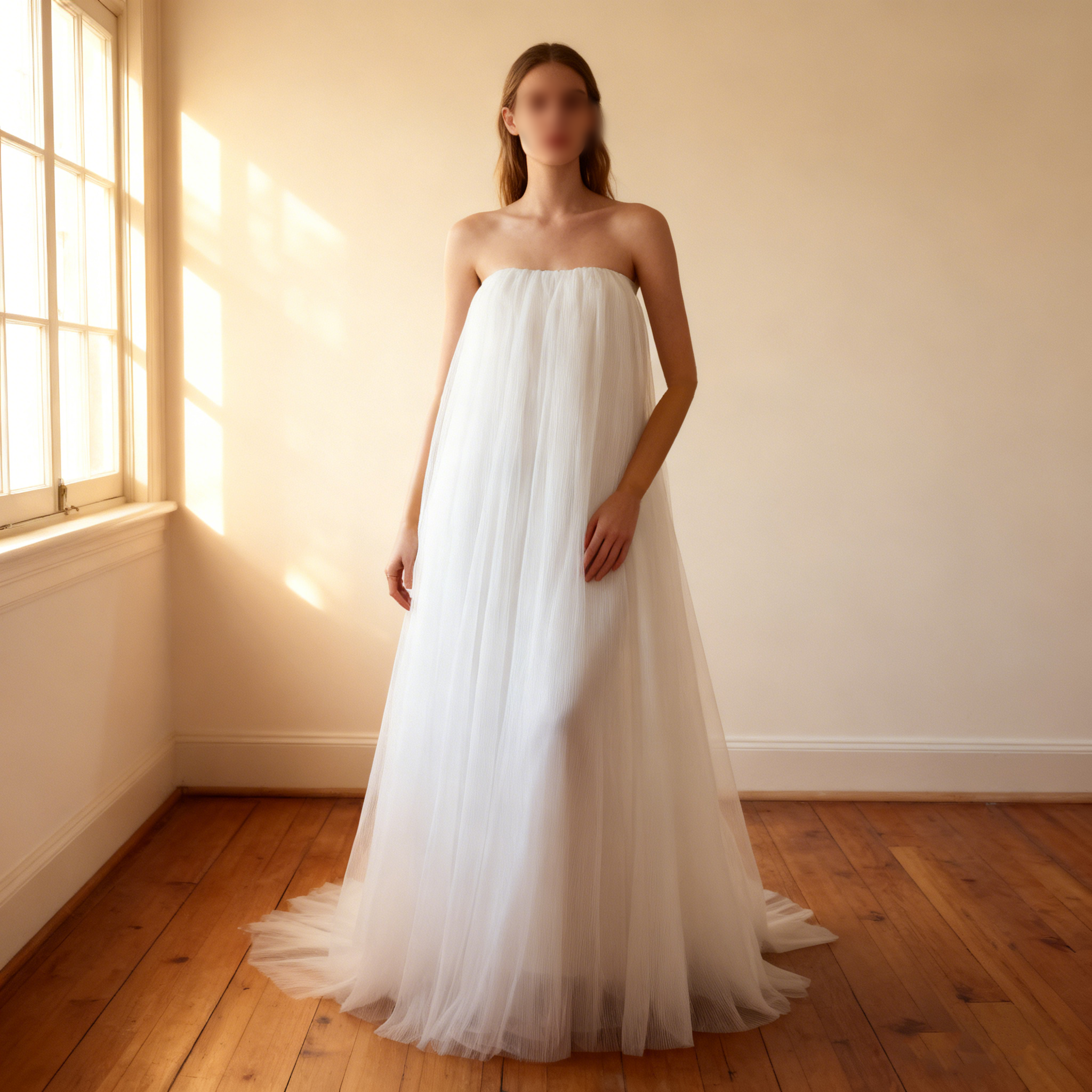 送料無料！ウエディングドレス 揺らめく裾 ビスチェドレス ロング プリーツドレス 結婚式 抜群におしゃれ度が際立つ 花嫁