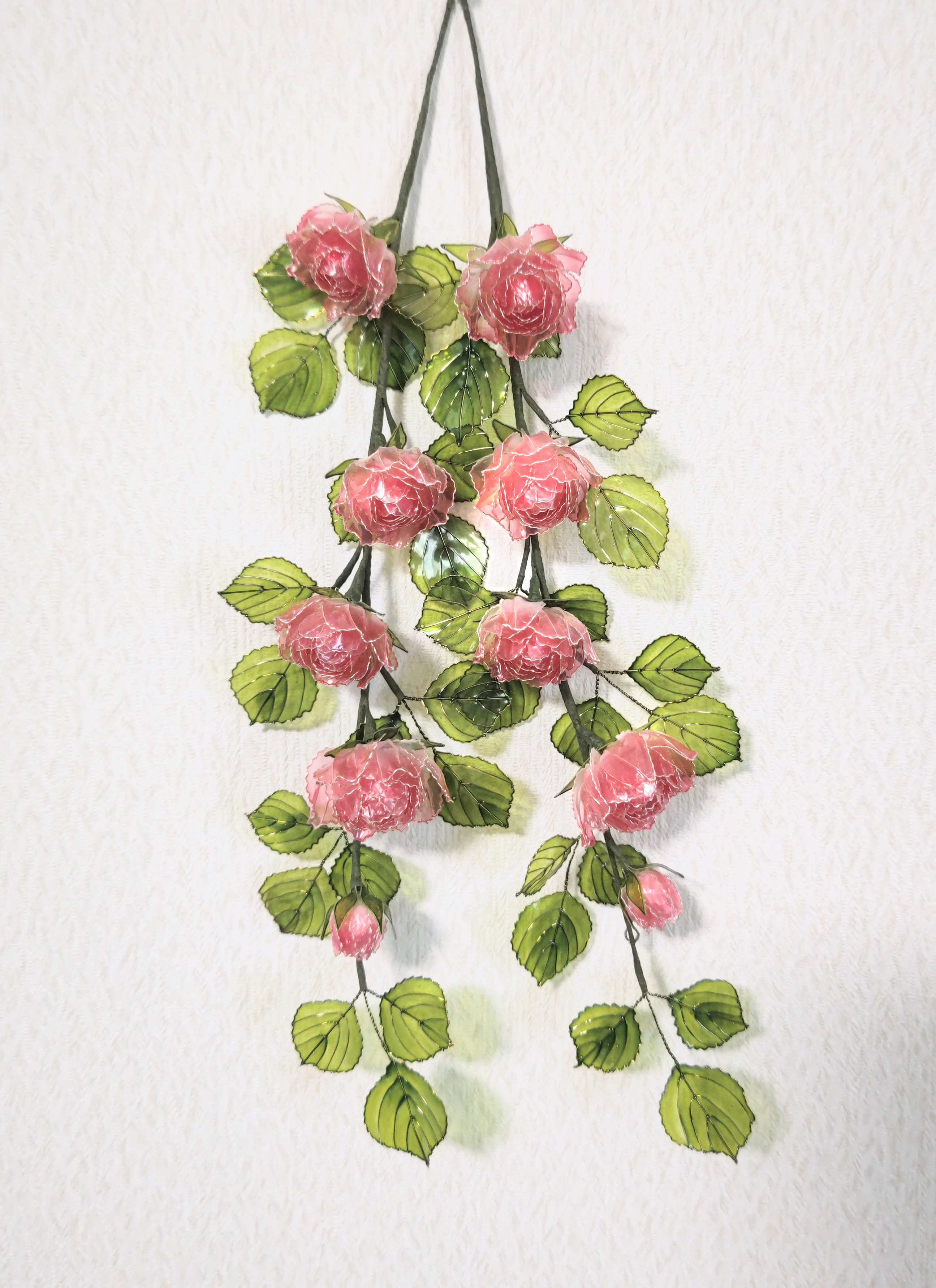 つる薔薇のガーランド（レッド）/アメリカンフラワー/ディップフラワー