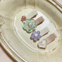 名入れ ヘアゴム ヘアピン ヘアアクセサリー 赤ちゃん キッズ レジン