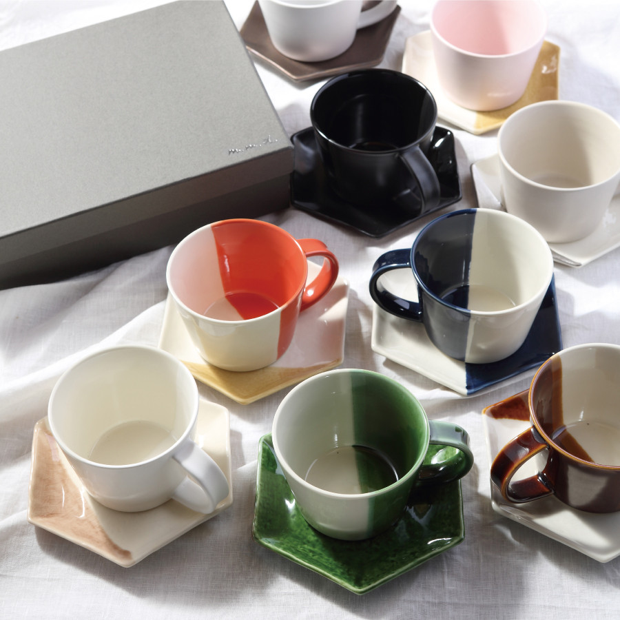 選べる組み合わせ！マグカップ2個 × 取皿2枚セット（ギフトボックス付き）/ 瀬戸焼