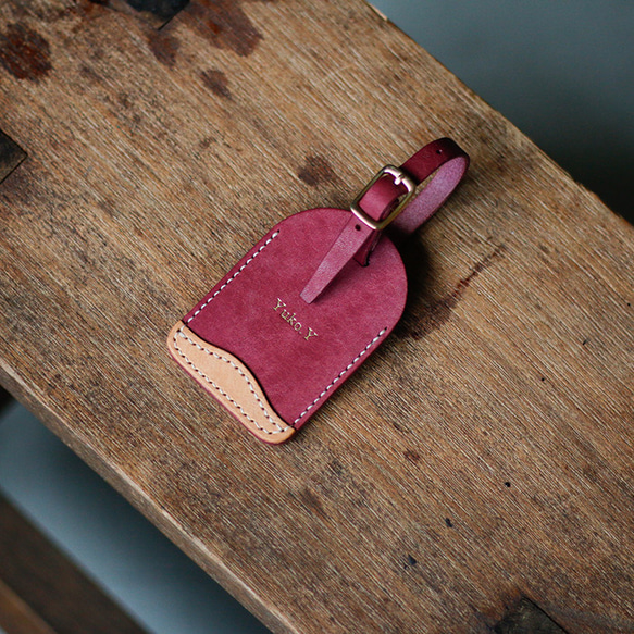 ［ 刻印無料 ］tag case｜レザーのタグケース（リラ） 2枚目の画像