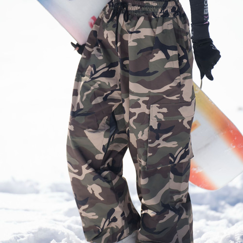 25-26秋冬限定 スノーボードウェア 防水 迷彩 パンツ ズボン メンズ
